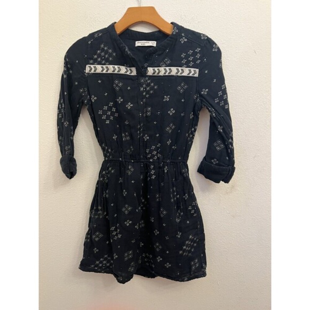 Abercrombie & Fitch Kids Casual Dress - Navy with White Pattern